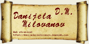 Danijela Milovanov vizit kartica